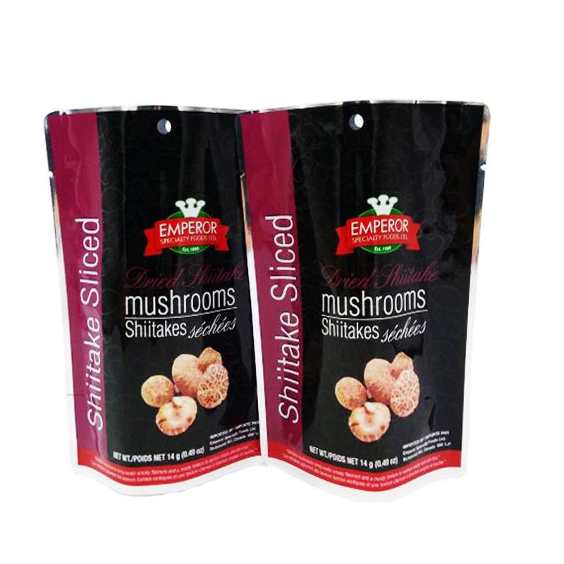 Mylar Stand Up Zipper Packing Bag For Dry Mushrooms Food With Window